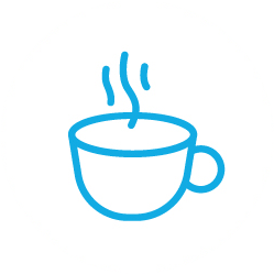 Icon of steaming hot drink cup