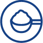 Icon of a scoop with powder