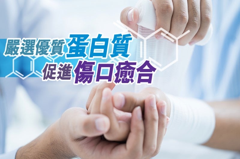 为手部包扎与蛋白质促进愈合示意