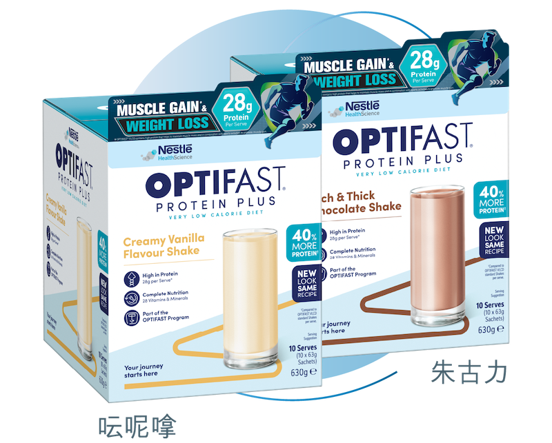 OPTIFAST® Protein Plus高蛋白瘦身代餐產品重點，每份提供28克蛋白質，配合OPTIFAST®體重管理計劃使用