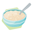 ISOSOURCE®益源素®1.2 HN 純素早餐食譜的燕麥粥碗及湯匙圖示