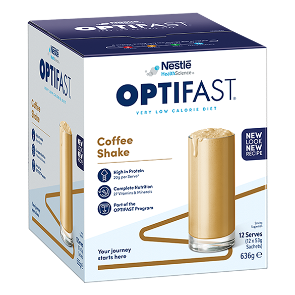 OPTIFAST®瘦身代餐士多啤梨味奶昔，每份提供20克蛋白質及28種維他命和礦物質，適合加入OPTIFAST®體重管理計劃