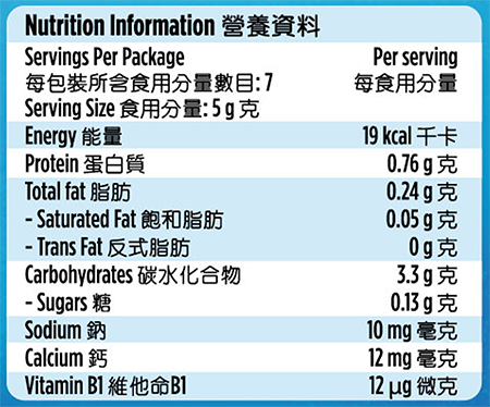 Nutritional information